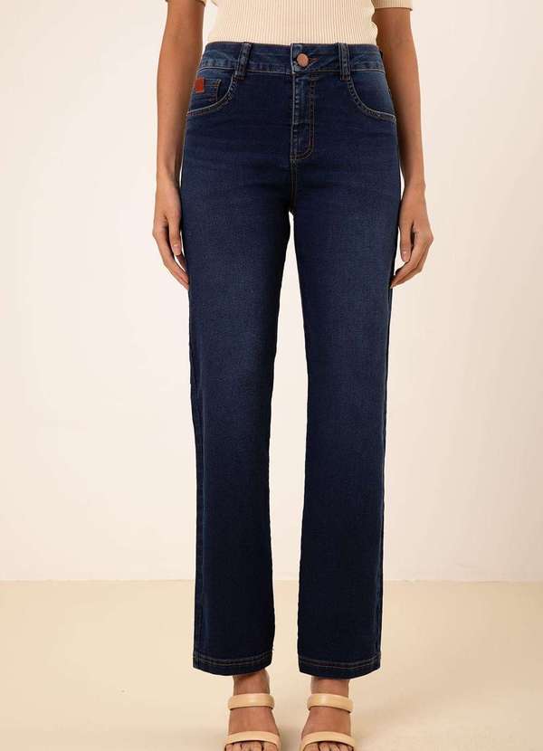 Maria.valentina - Calça Maria.Valentina Reta Média Azul Azul 3