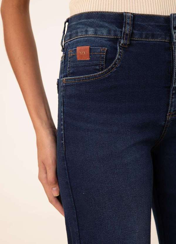 Maria.valentina - Calça Maria.Valentina Reta Média Azul Azul 4