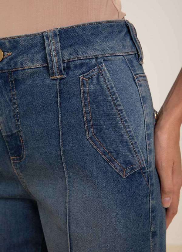 Maria.valentina - Calça Maria.Valentina Reta Média Azul Azul 3