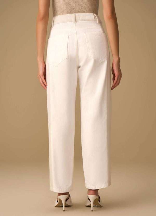 Maria.valentina - Calça Maria.Valentina Reta Média Off White Branco 4