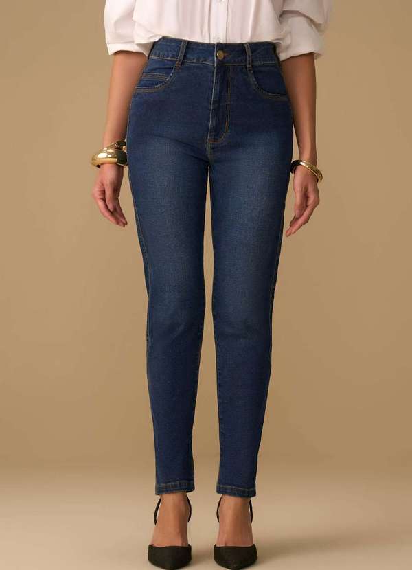 Maria.valentina - Calça Maria.Valentina Skinny Alta Azul Azul 2