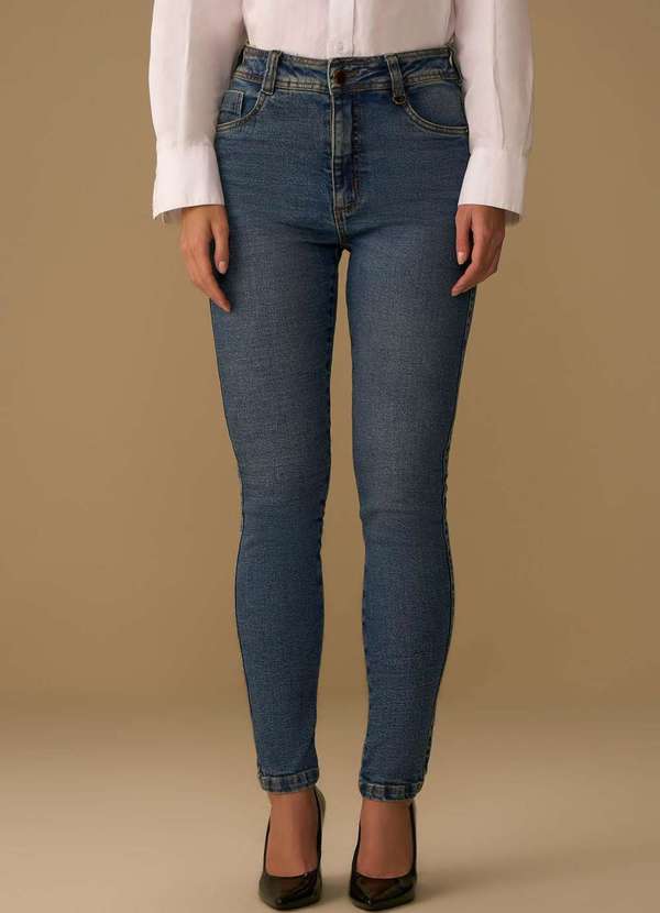 Maria.valentina - Calça Maria.Valentina Skinny Alta Azul Azul 2