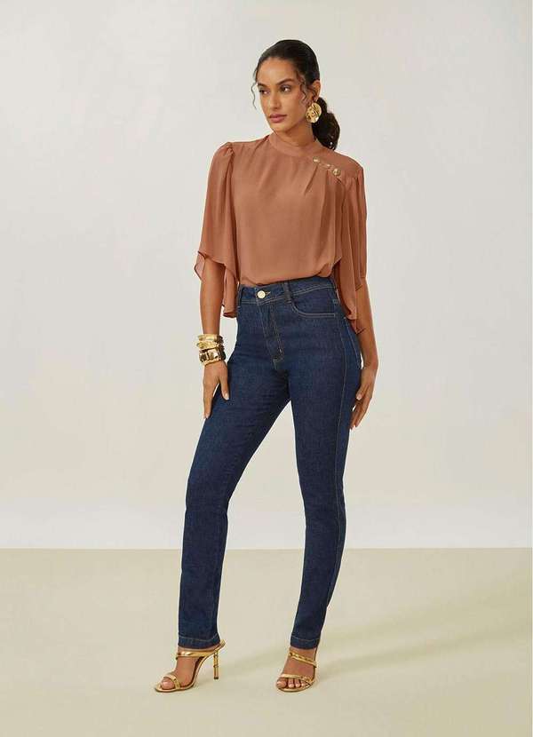 Maria.valentina - Calça Maria.Valentina Skinny Alta Azul Azul 3