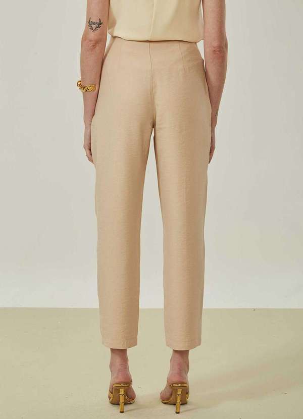 Maria.valentina - Calça Maria.Valentina Skinny Alta Bege Bege