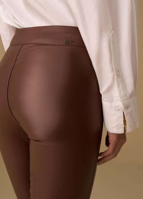 Maria.valentina - Calça Maria.Valentina Skinny Alta Marrom Marrom 3