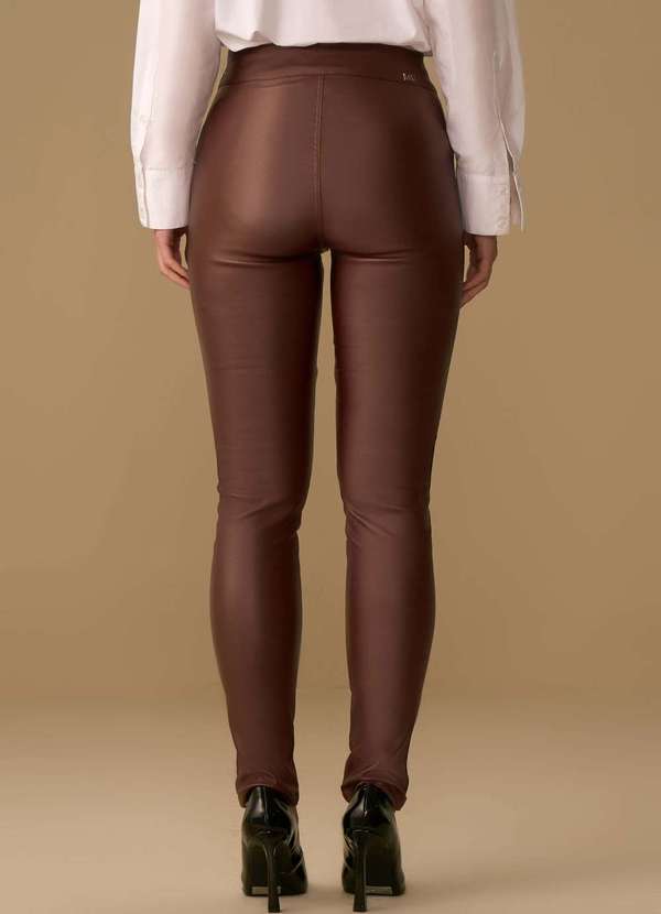 Maria.valentina - Calça Maria.Valentina Skinny Alta Marrom Marrom 4