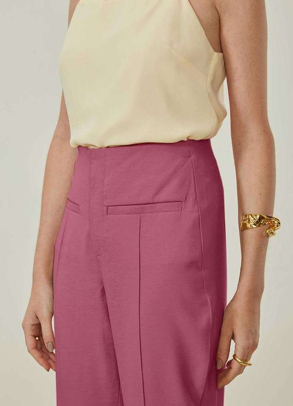 Maria.valentina - Calça Maria.Valentina Skinny Alta Rosa Rosa 3