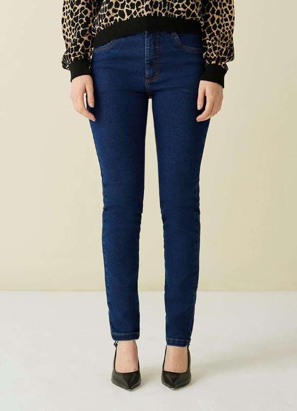 Maria.valentina - Calça Maria.Valentina Skinny M. Julia Cós Intermediário Básica Je Azul 2