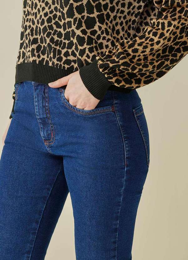 Maria.valentina - Calça Maria.Valentina Skinny M. Julia Cós Intermediário Básica Je Azul 3