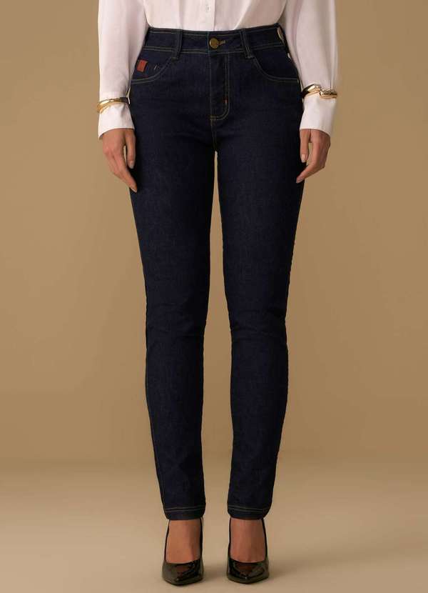 Maria.valentina - Calça Maria.Valentina Skinny Média Azul Azul