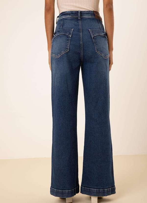 Maria.valentina - Calça Maria.Valentina Wide Alta Azul Azul 4