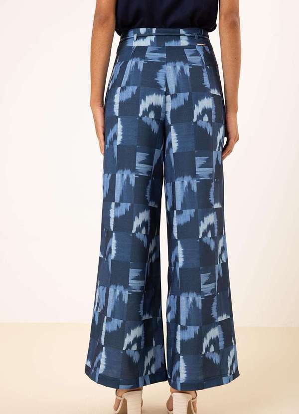 Maria.valentina - Calça Maria.Valentina Wide Alta Azul Azul