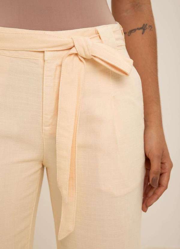 Maria.valentina - Calça Maria.Valentina Wide Média Amarelo Amarelo 3