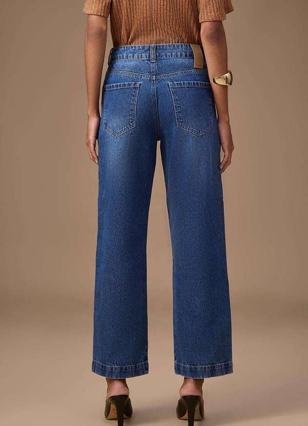 Maria.valentina - Calça Maria.Valentina Wide Média Azul Azul