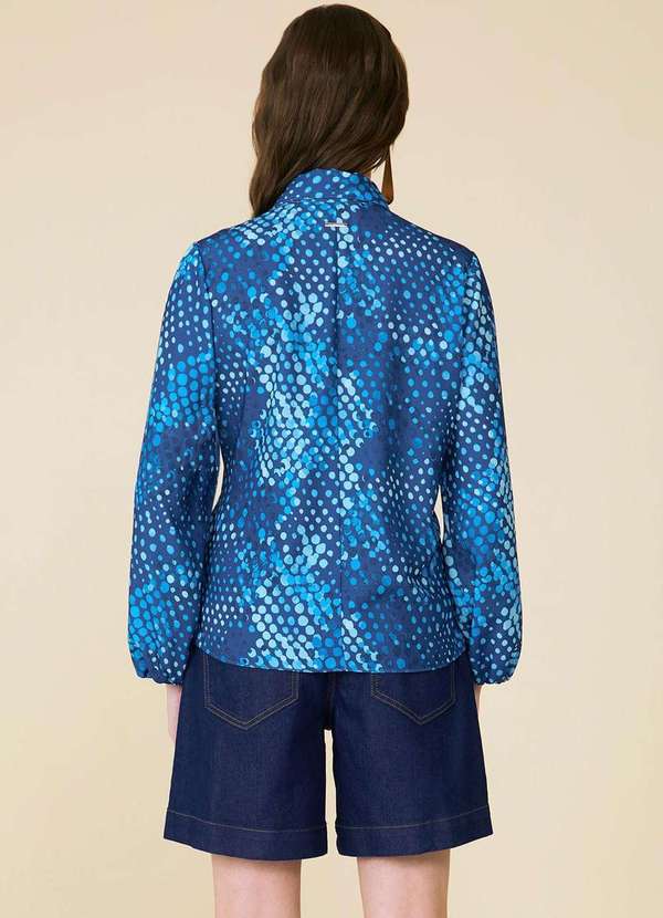 Maria.valentina - Camisa Maria.Valentina Manga Longa com Amarração Azul Azul 4