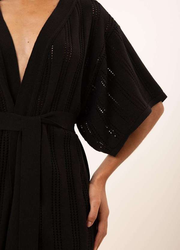 Maria.valentina - Cardigan Maria.Valentina Tricot Básico Preto Preto