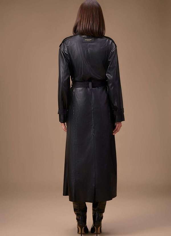 Maria.valentina - Casaco Maria.Valentina Ajustado Manga Longa Alongado Preto Preto