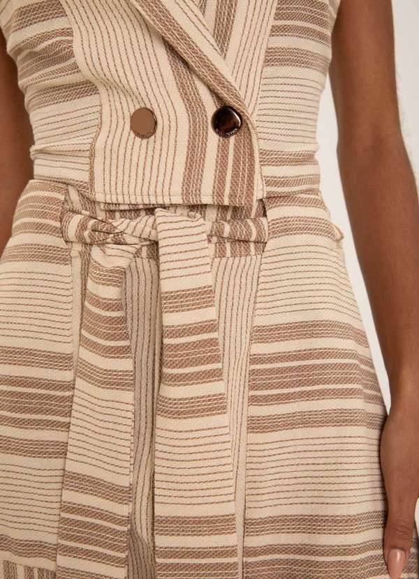 Maria.valentina - Colete Maria.Valentina Solto sem Manga Cropped Marrom Marrom 2