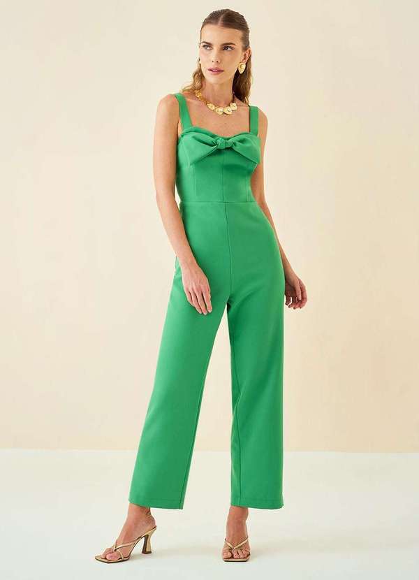 Maria.valentina - Macacão Maria.Valentina Reto Detalhe Laco Verde Verde