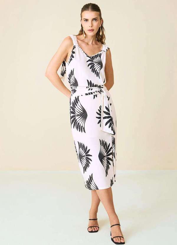 Maria.valentina - Saia Maria.Valentina Reta Alta Midi Cru Nude