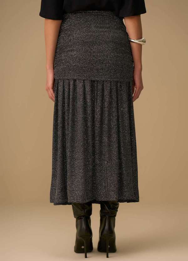 Maria.valentina - Saia Maria.Valentina Reta Alta Midi Preto Preto 4