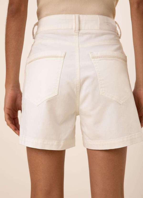 Maria.valentina - Bermuda Maria.Valentina Ajustada Alta Branco Branco 4