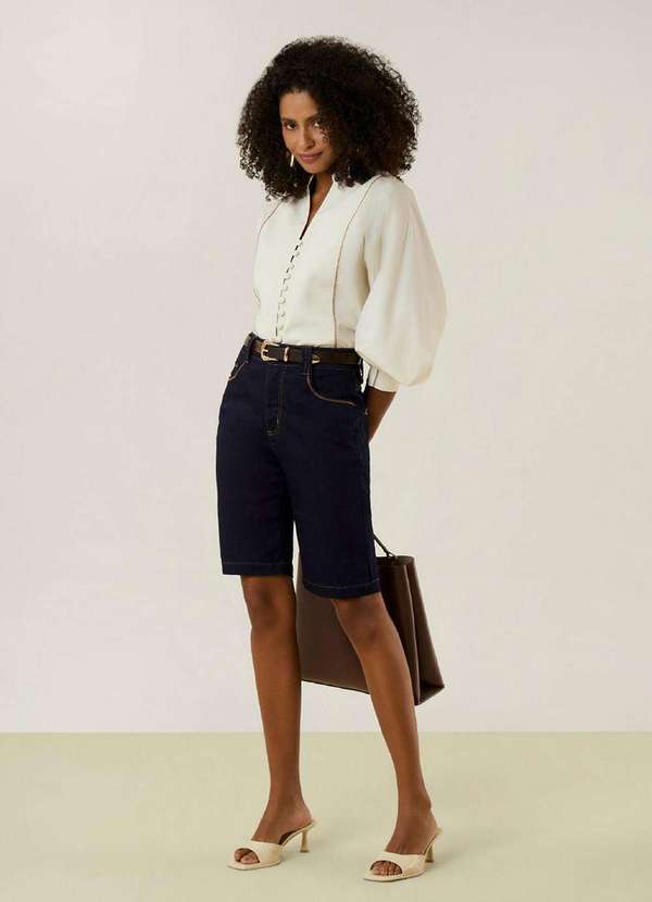 Maria.valentina - Bermuda Maria.Valentina Ciclista Alta Azul Azul