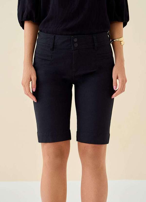 Maria.valentina - Bermuda Maria.Valentina Ciclista Média Preto Preto