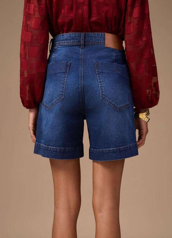 Maria.valentina - Bermuda Maria.Valentina Reta Alta Azul Azul 4