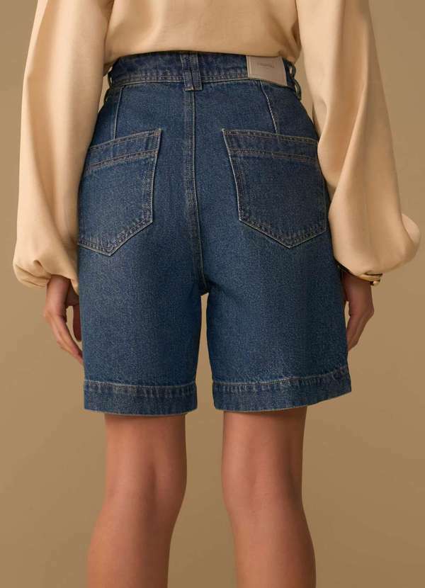 Maria.valentina - Bermuda Maria.Valentina Reta Alta Azul Azul 4