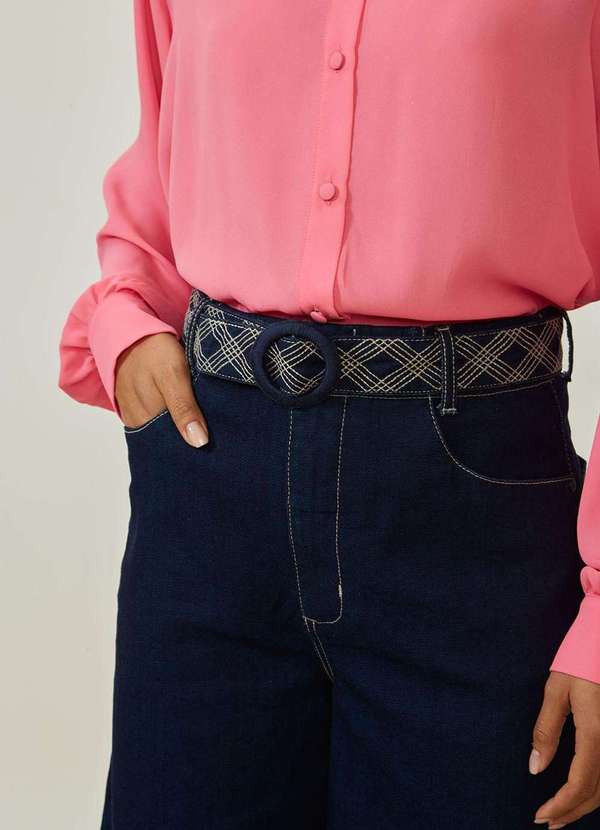 Maria.valentina - Bermuda Maria.Valentina Reta Alta Azul Azul 3