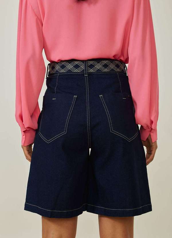 Maria.valentina - Bermuda Maria.Valentina Reta Alta Azul Azul 2