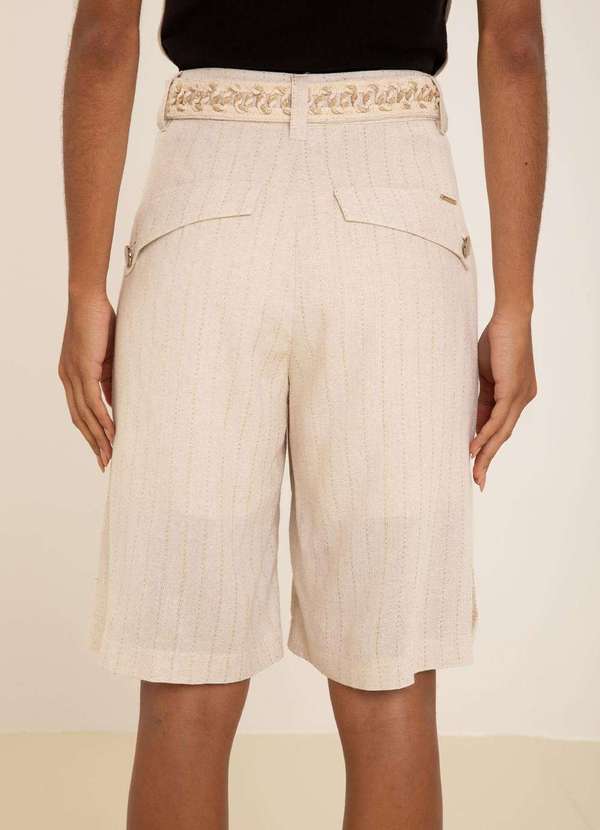 Maria.valentina - Bermuda Maria.Valentina Reta Alta Bege Bege 4