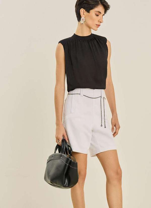 Maria.valentina - Bermuda Maria.Valentina Reta Alta Branco Branco 2