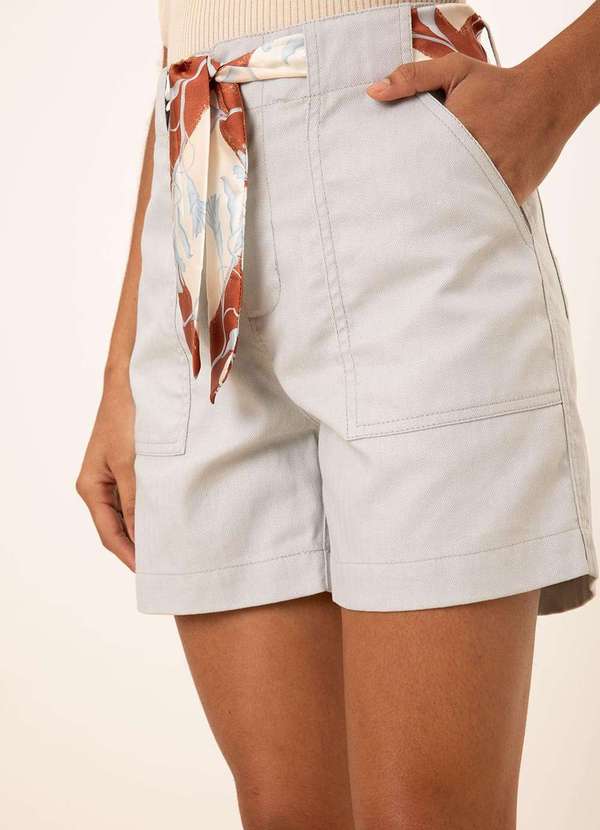 Maria.valentina - Bermuda Maria.Valentina Reta Alta Cinza Cinza 3