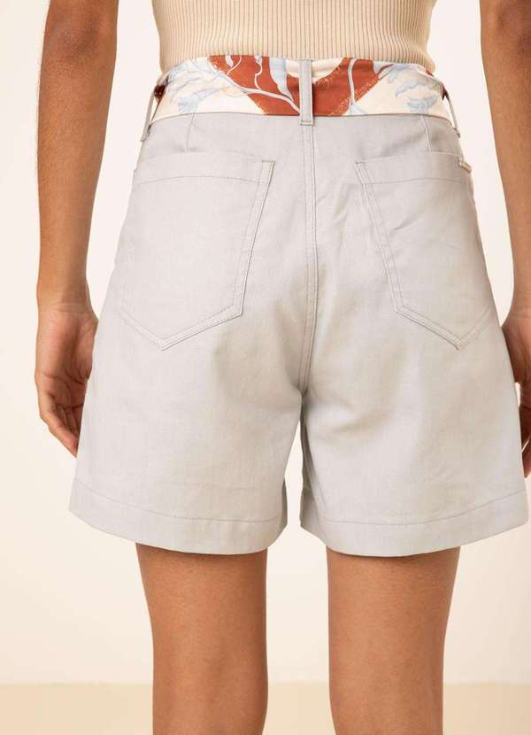 Maria.valentina - Bermuda Maria.Valentina Reta Alta Cinza Cinza 4