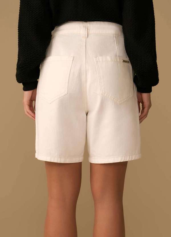 Maria.valentina - Bermuda Maria.Valentina Reta Alta Off White Branco 4