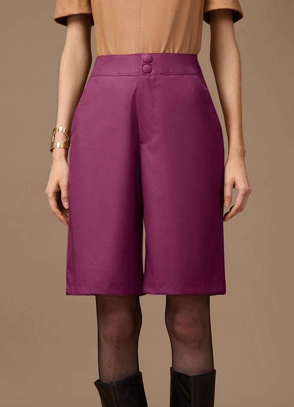 Maria.valentina - Bermuda Maria.Valentina Reta Alta Roxo Roxo 2