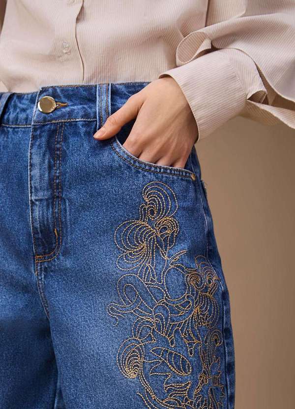 Maria.valentina - Bermuda Maria.Valentina Reta Média Azul Azul