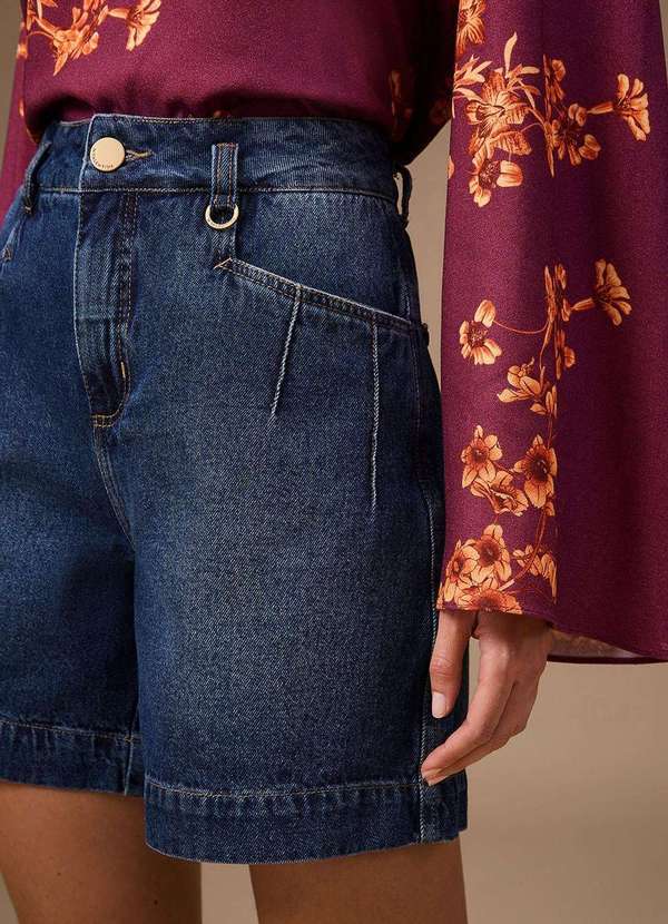 Maria.valentina - Bermuda Maria.Valentina Reta Média Azul Azul 3