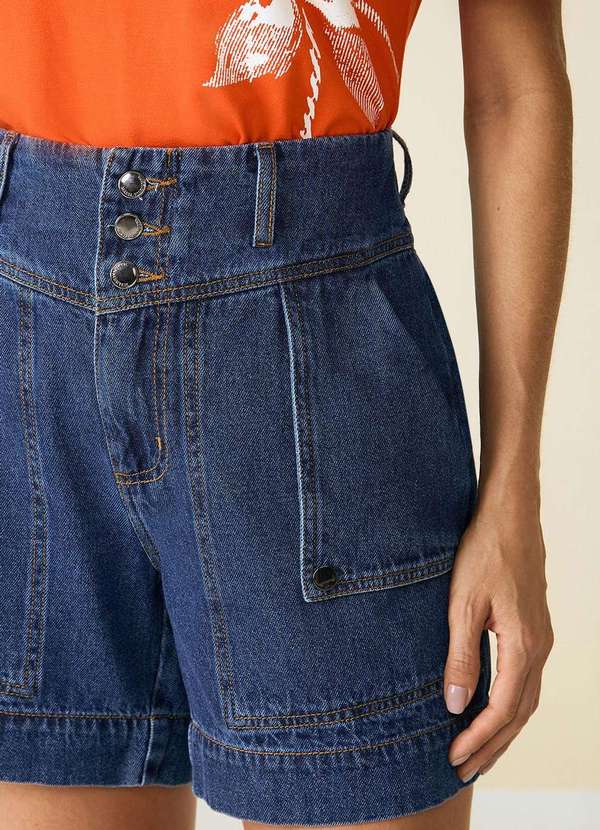 Maria.valentina - Bermuda Maria.Valentina Reta Média Azul Azul 3