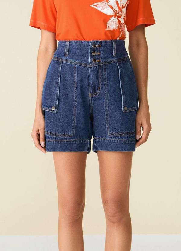 Maria.valentina - Bermuda Maria.Valentina Reta Média Azul Azul 4