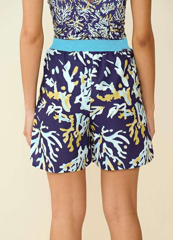 Maria.valentina - Shorts Maria.Valentina Comfort com Cordão Azul Marinho Azul 4