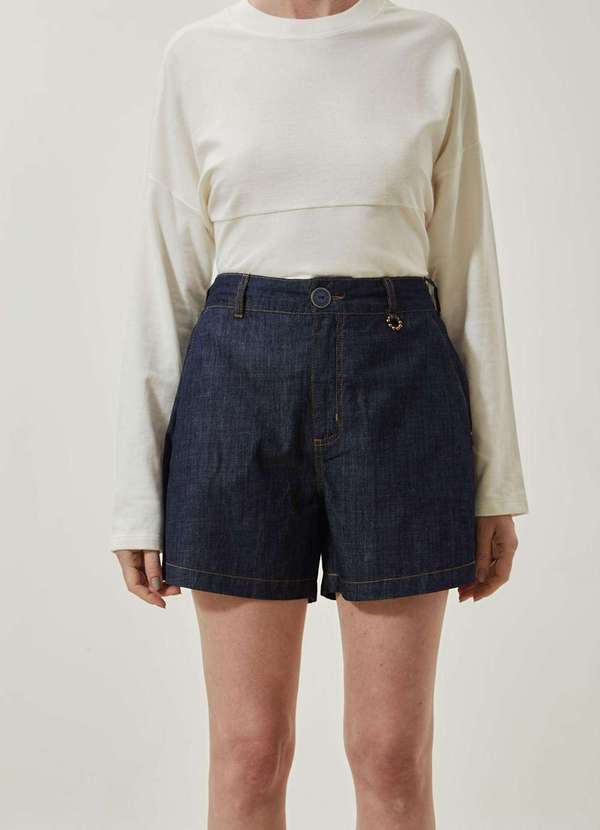 Maria.valentina - Shorts Maria.Valentina Reto Alta Azul Azul 2