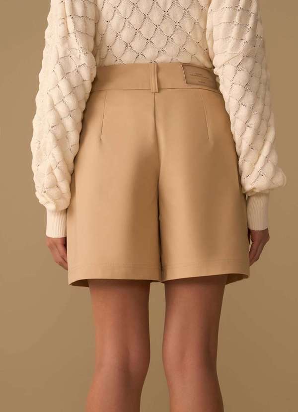 Maria.valentina - Shorts Maria.Valentina Reto Alta Bege Bege 4