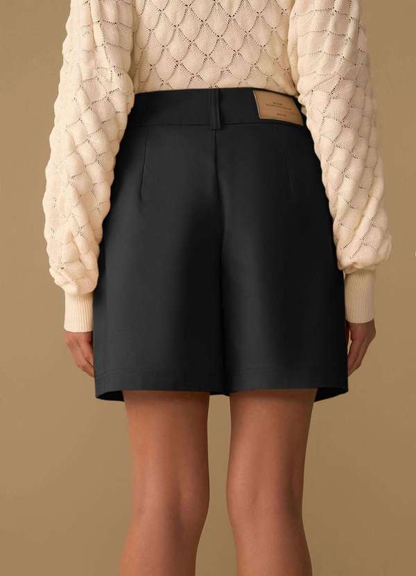 Maria.valentina - Shorts Maria.Valentina Reto Alta Preto Preto 3