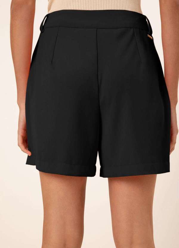 Maria.valentina - Shorts Maria.Valentina Reto Alta Preto Preto
