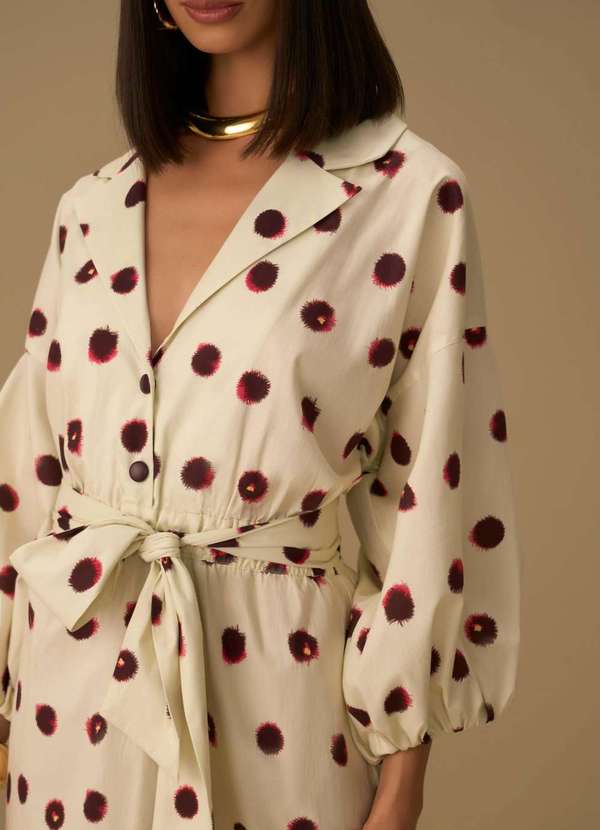 Maria.valentina - Vestido Maria.Valentina Ajustado Decote V Manga Longa Curto Bege Bege 3