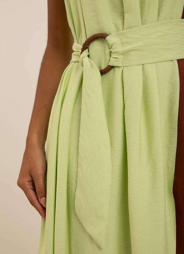 Maria.valentina - Vestido Maria.Valentina Solto Decote Reto com Alça Longo Verde Verde