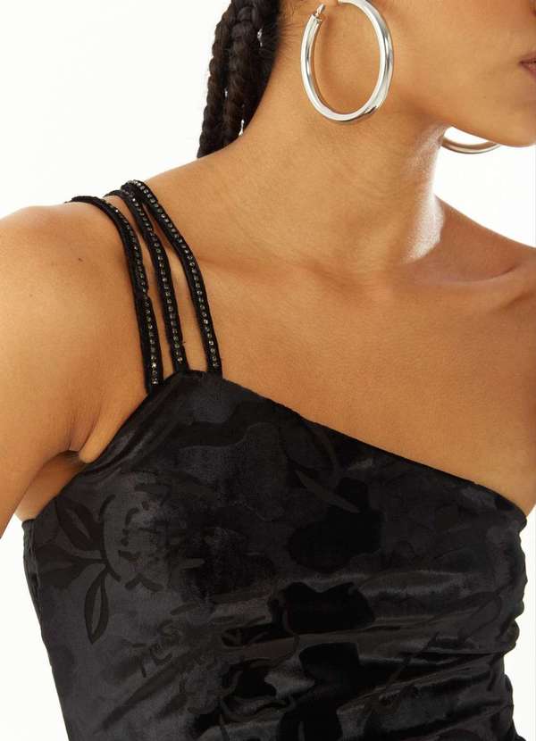 Zinco - Body Zinco um Ombro Só sem Manga Preto Preto 2